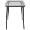 Kerti Asztal Fekete 80 x 40 x 45.5 cm Poli rattan