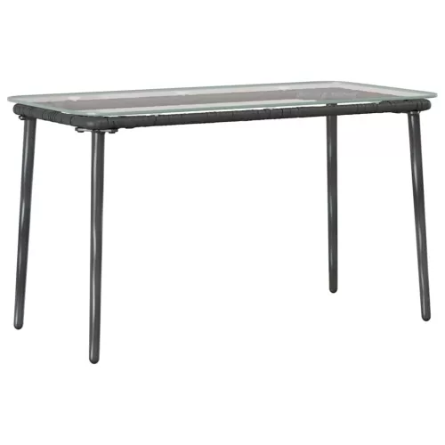 Kerti Asztal Fekete 80 x 40 x 45.5 cm Poli rattan
