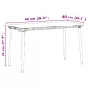 Kerti Asztal Fekete 80 x 40 x 45.5 cm Poli rattan