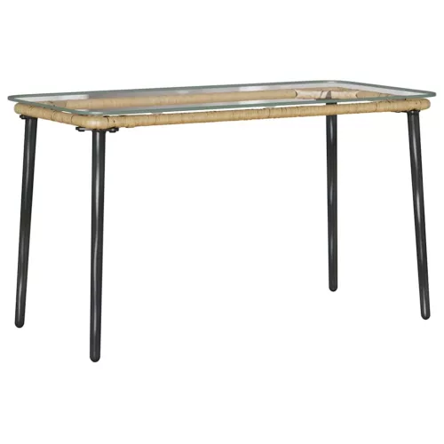 Kerti Asztal Természetes 80 x 40 x 45.5 cm Poli rattan