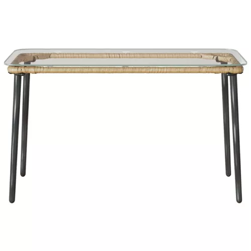 Kerti Asztal Természetes 80 x 40 x 45.5 cm Poli rattan