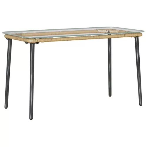 Kerti Asztal Természetes 80 x 40 x 45.5 cm Poli rattan