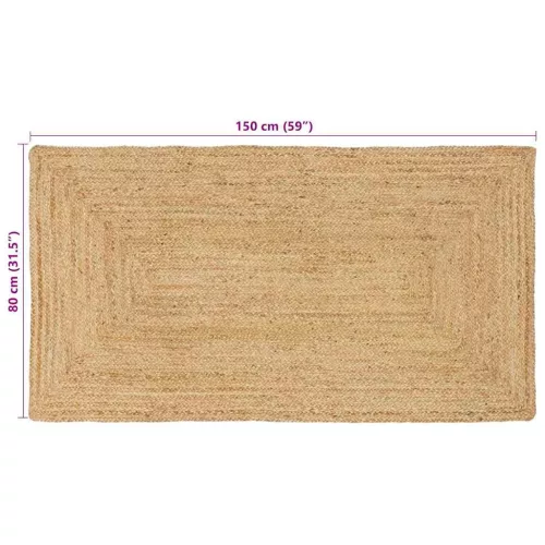 Területi szőnyeg Bézs 80 x 150 cm Juta