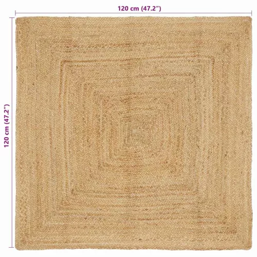 Területi szőnyeg Bézs 120 x 120 cm Juta