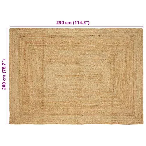 Területi szőnyeg Bézs 200 x 290 cm Juta