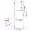 Belső Ajtó Fekete 76 x 201.5 cm Edzett üveg és Alumínium