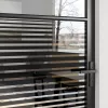 Belső Ajtó Fekete 83 x 201.5 cm Edzett üveg és Alumínium