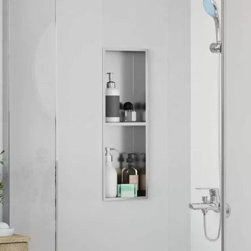 Zuhany Niche Ezüst 60 x 20 x 9.5 cm Rozsdamentes acél