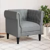 Chesterfield Kanapé Szék Világosszürke 78.5 x 74.5 x 74.5 cm