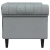 Chesterfield Kanapé Szék Világosszürke 78.5 x 74.5 x 74.5 cm