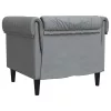Chesterfield Kanapé Szék Világosszürke 78.5 x 74.5 x 74.5 cm