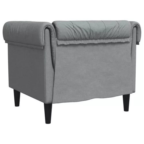 Chesterfield Kanapé Szék Világosszürke 78.5 x 74.5 x 74.5 cm