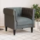 Chesterfield Kanapé Szék Sötétszürke 78.5 x 74.5 x 74.5 cm