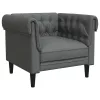 Chesterfield Kanapé Szék Sötétszürke 78.5 x 74.5 x 74.5 cm