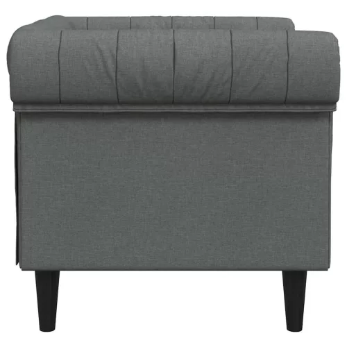Chesterfield Kanapé Szék Sötétszürke 78.5 x 74.5 x 74.5 cm