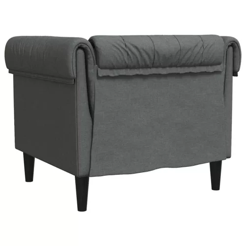 Chesterfield Kanapé Szék Sötétszürke 78.5 x 74.5 x 74.5 cm