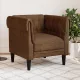 Chesterfield Kanapé Szék párnával Barna 78.5 x 74.5 x 74.5 cm