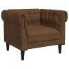 Chesterfield Kanapé Szék párnával Barna 78.5 x 74.5 x 74.5 cm