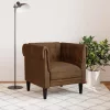 Chesterfield Kanapé Szék párnával Barna 78.5 x 74.5 x 74.5 cm