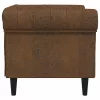 Chesterfield Kanapé Szék párnával Barna 78.5 x 74.5 x 74.5 cm
