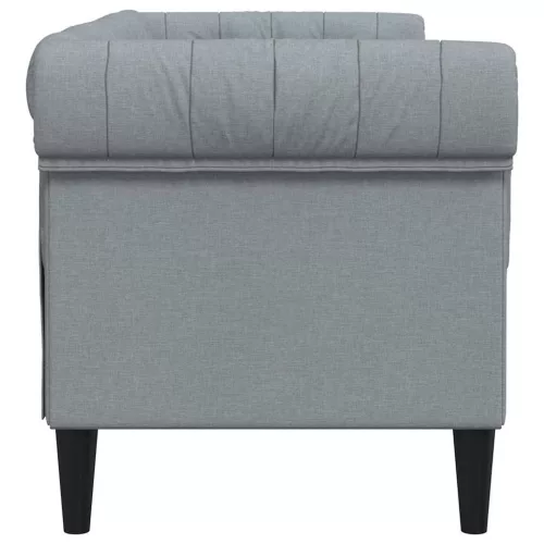 Chesterfield kanapé Világosszürke 182.5 x 74.5 x 74.5 cm szövet
