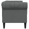 Chesterfield kanapé Sötétszürke 182.5 x 74.5 x 74.5 cm szövet