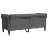 Chesterfield kanapé Sötétszürke 182.5 x 74.5 x 74.5 cm szövet