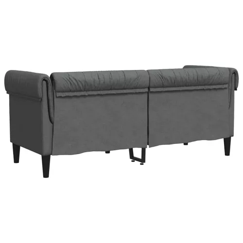 Chesterfield kanapé Sötétszürke 182.5 x 74.5 x 74.5 cm szövet