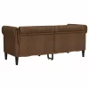 Chesterfield kanapé Barna 182.5 x 74.5 x 74.5 cm Műbőr velúr