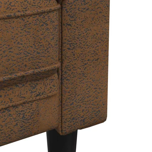 Chesterfield kanapé Barna 182.5 x 74.5 x 74.5 cm Műbőr velúr