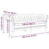 Chesterfield kanapé Barna 182.5 x 74.5 x 74.5 cm Műbőr velúr