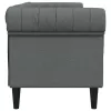 Chesterfield kanapé Sötétszürke 201.5 x 74.5 x 74.5 cm szövet
