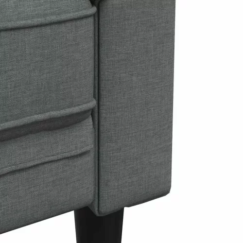 Chesterfield kanapé Sötétszürke 201.5 x 74.5 x 74.5 cm szövet