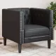 Chesterfield Kanapé Szék Fekete 71 x 74.5 x 70.5 cm Műbőr
