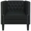 Chesterfield Kanapé Szék Fekete 71 x 74.5 x 70.5 cm Műbőr