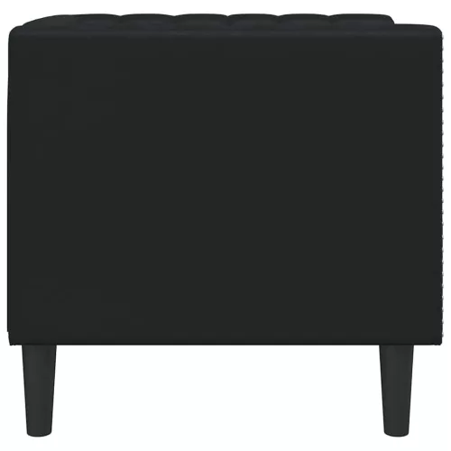 Chesterfield Kanapé Szék Fekete 71 x 74.5 x 70.5 cm Műbőr