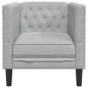 Chesterfield Kanapé Szék Világosszürke 71 x 74.5 x 70.5 cm