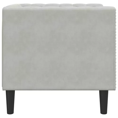 Chesterfield Kanapé Szék Világosszürke 71 x 74.5 x 70.5 cm