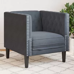   Chesterfield Kanapé Szék Egyéb Sötétszürke 71 x 74.5 x 70.5 cm