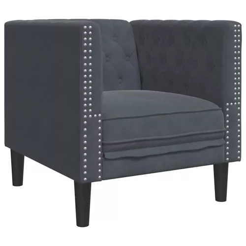 Chesterfield Kanapé Szék Egyéb Sötétszürke 71 x 74.5 x 70.5 cm
