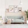 Chesterfield kanapé Világosszürke 174 x 74.5 x 70.5 cm Bársony