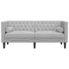 Chesterfield kanapé Világosszürke 174 x 74.5 x 70.5 cm Bársony
