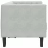 Chesterfield kanapé Világosszürke 174 x 74.5 x 70.5 cm Bársony