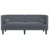 Chesterfield kanapé Sötétszürke 174 x 74.5 x 70.5 cm Bársony