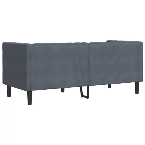 Chesterfield kanapé Sötétszürke 174 x 74.5 x 70.5 cm Bársony