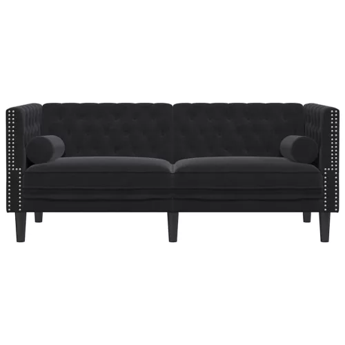 Chesterfield kanapé Egyéb Fekete 174 x 74.5 x 70.5 cm Bársony