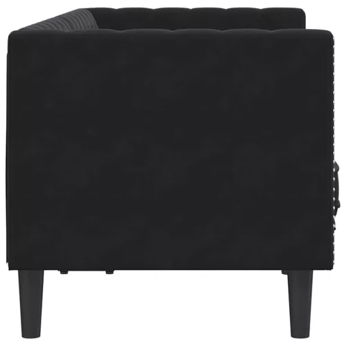 Chesterfield kanapé Egyéb Fekete 174 x 74.5 x 70.5 cm Bársony