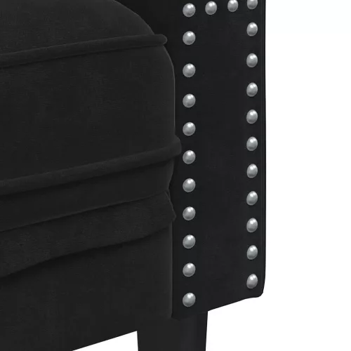 Chesterfield kanapé Egyéb Fekete 174 x 74.5 x 70.5 cm Bársony