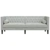 Chesterfield kanapé Világosszürke 194 x 74.5 x 70.5 cm Bársony