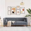 Chesterfield kanapé Sötétszürke 194 x 74.5 x 70.5 cm Bársony